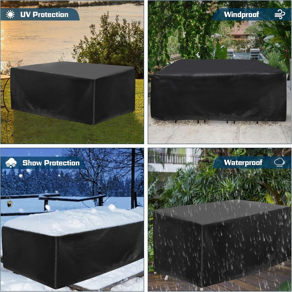 JESTOP Outdoor Patio Furniture Covers,96" L x 64" W x 40" H,Bl...