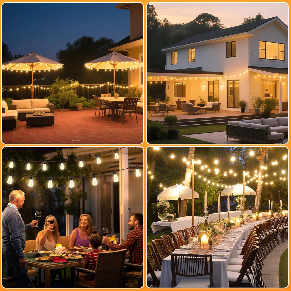 100ft solar string lights outdoor waterproof with 52 on a desk or shelf