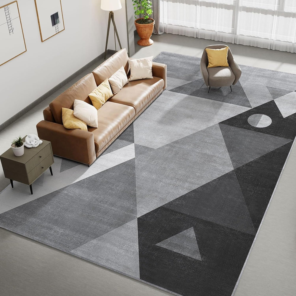 HOMFINE Washable Modern Area Rug - Geometric Style 10x13.9 Rugs for Living Ro...