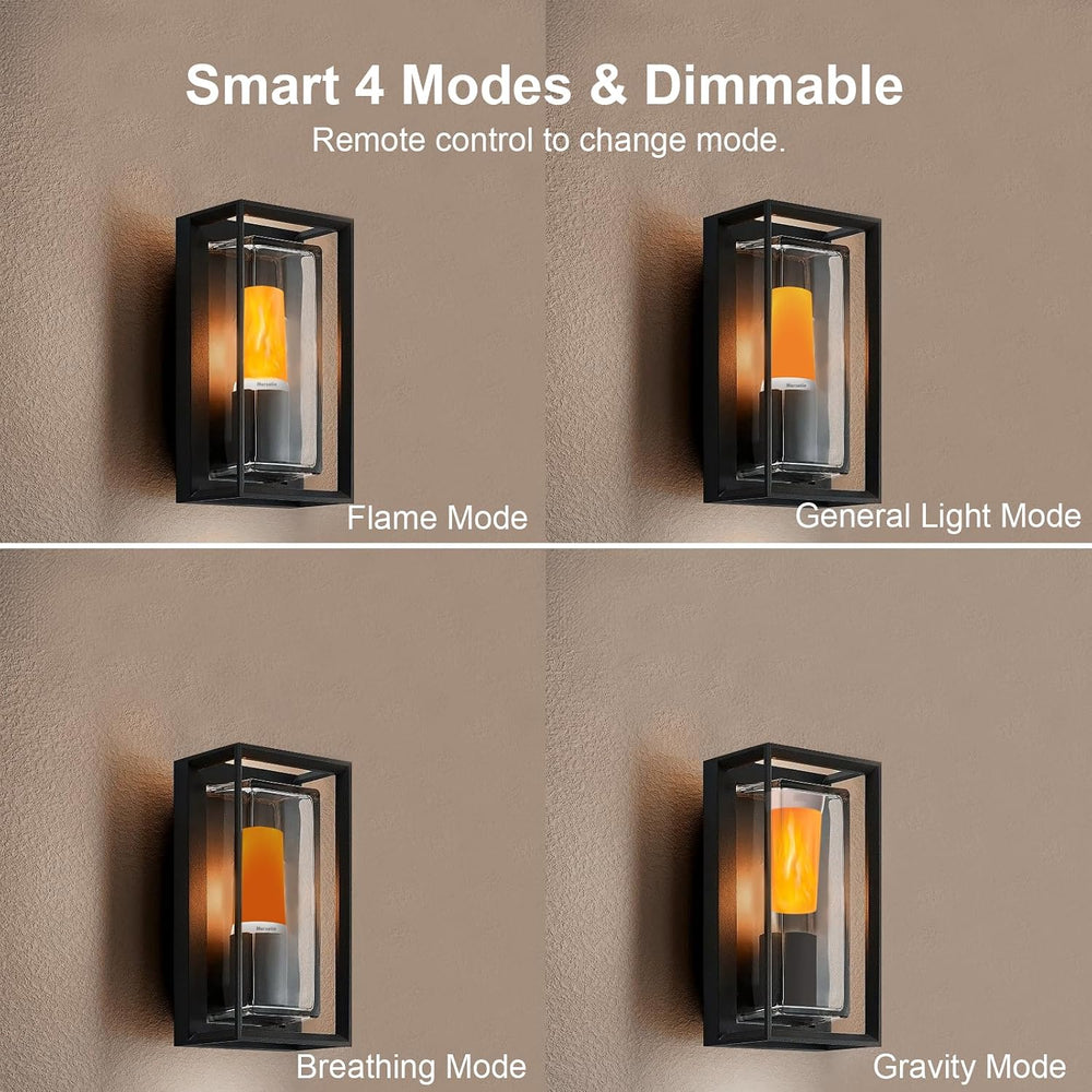 Morsatie Upgraded Rechargeable Flame Light with Remote & Timer, 4 Modes