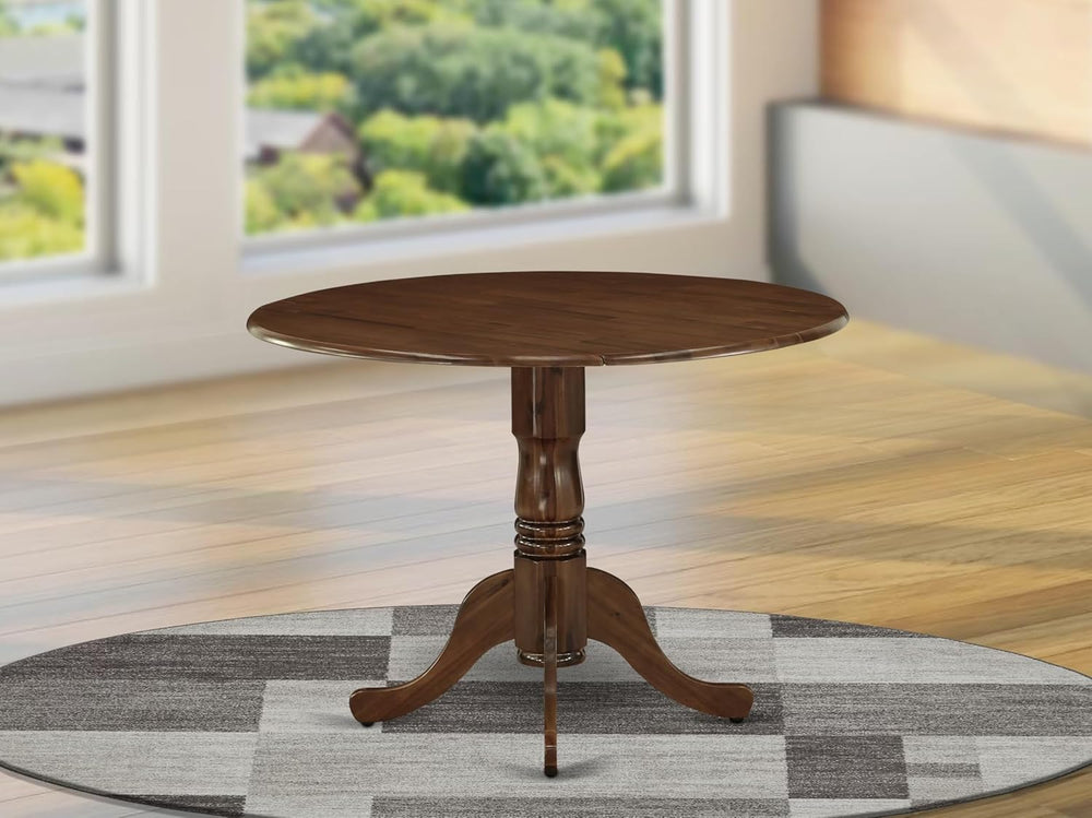 East West Furniture DLT-AWA-TP Dublin Dining Room Table - a Round Solid Wood ...
