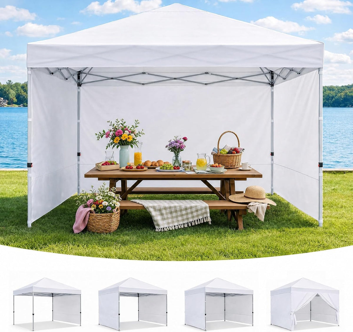 10' x 10' canopy sidewalls, 3 pack pop on a desk or shelf