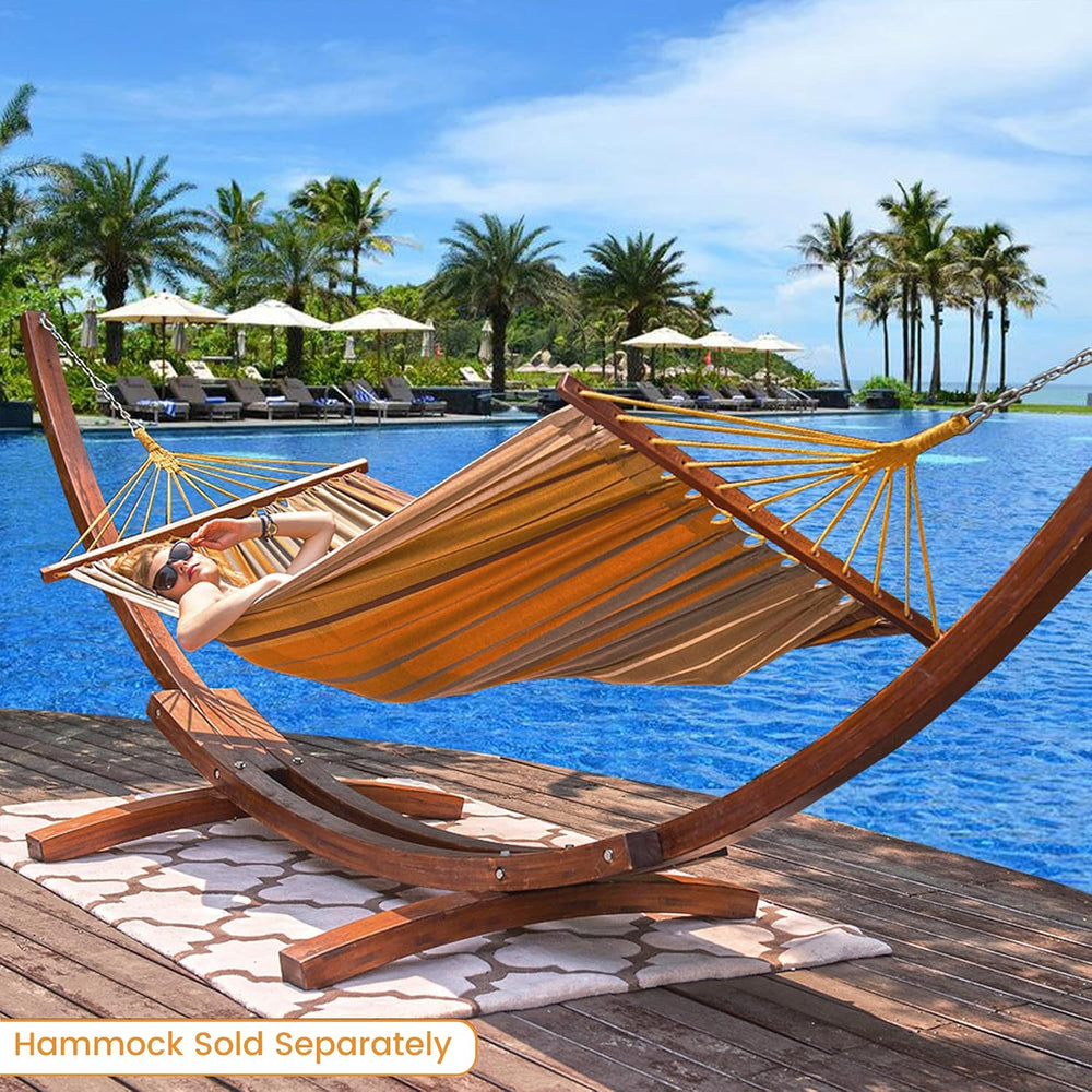 Lazy Daze 10.5 FT Hammocks Stand, Outdoor Arc Wood Hammock Stand