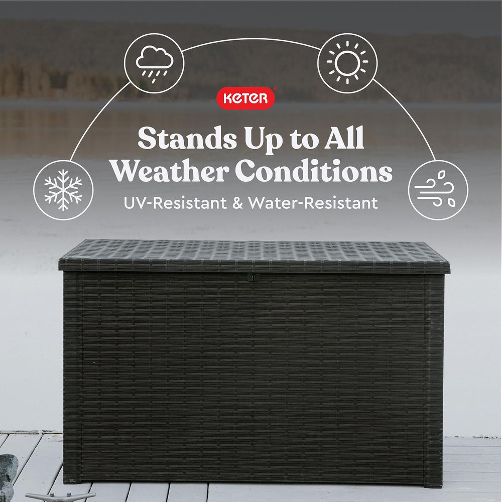 Keter Java 230 Gal Outdoor Storage Box for Patio and Pool Accessories
