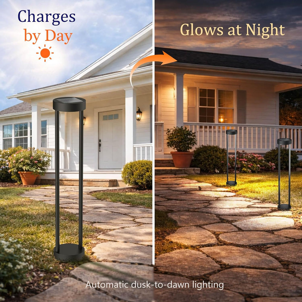 24" Solar Bollard Lights (4-Pack)