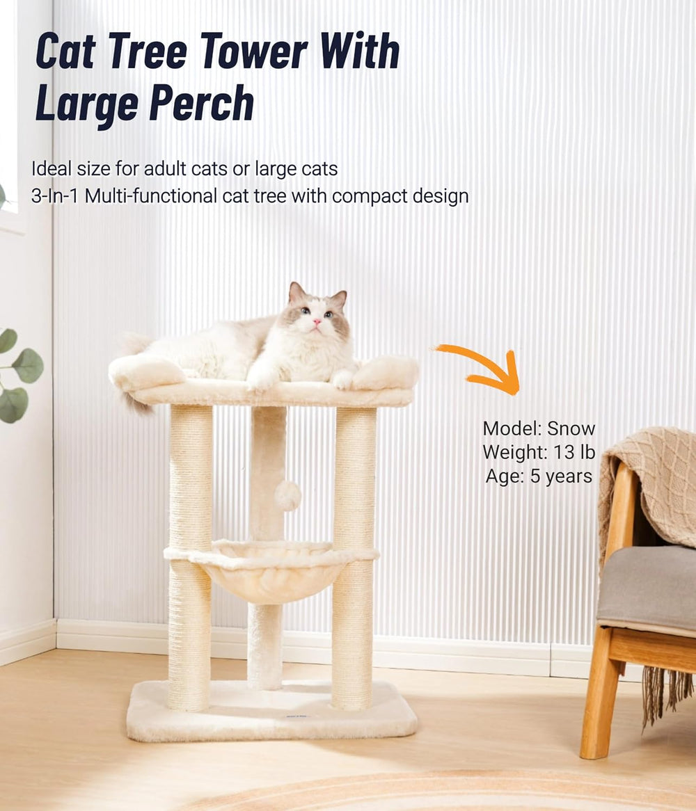 Happi N Pets Cat Tree, Cat Scratching Posts with Large Bed for Big Cats