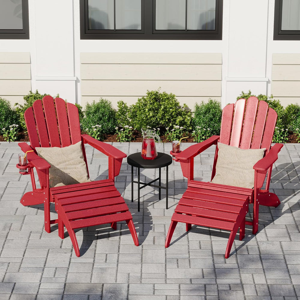 Costaelm Adirondack Chair Footrest Foldable Ottoman, Folding Ottoman Outdoor ...