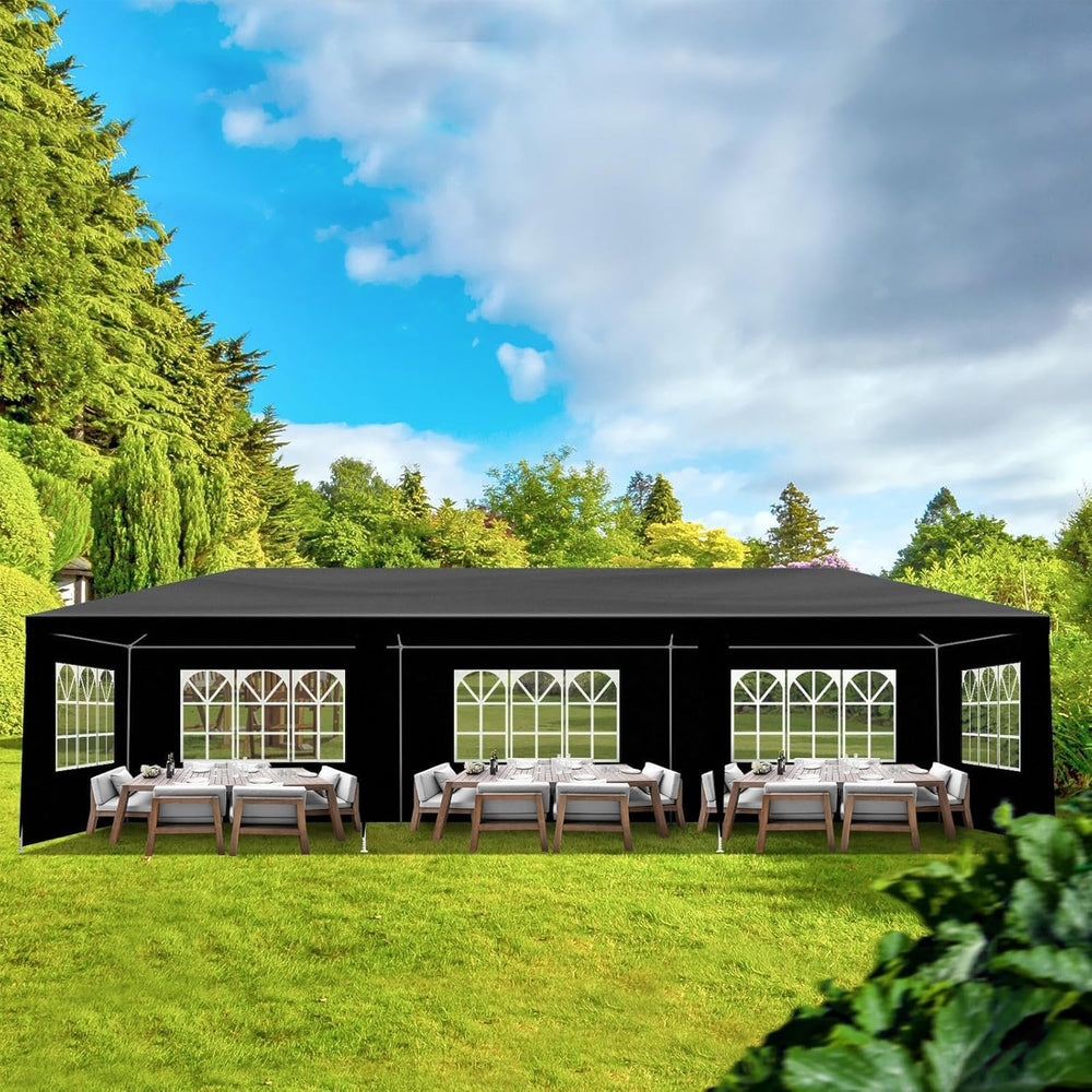 10x30 FT Party Tent, Outdoor Wedding Tents for Parties, Canopy Event Tent wit...