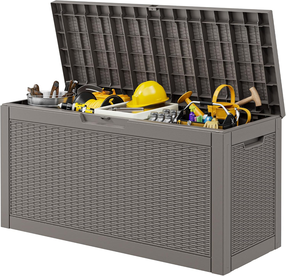 Outdoor Storage Box Waterproof, 75 Gallon Deck Box for Patio Storage