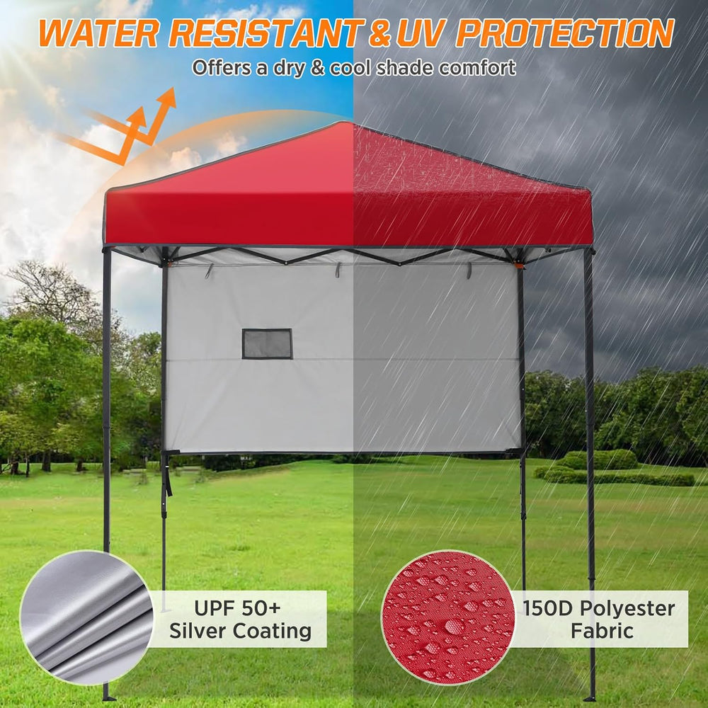 COOS BAY 6x4 Pop Up Canopy Tent with Adjustable Side Wall, Easy Setup Lightwe...