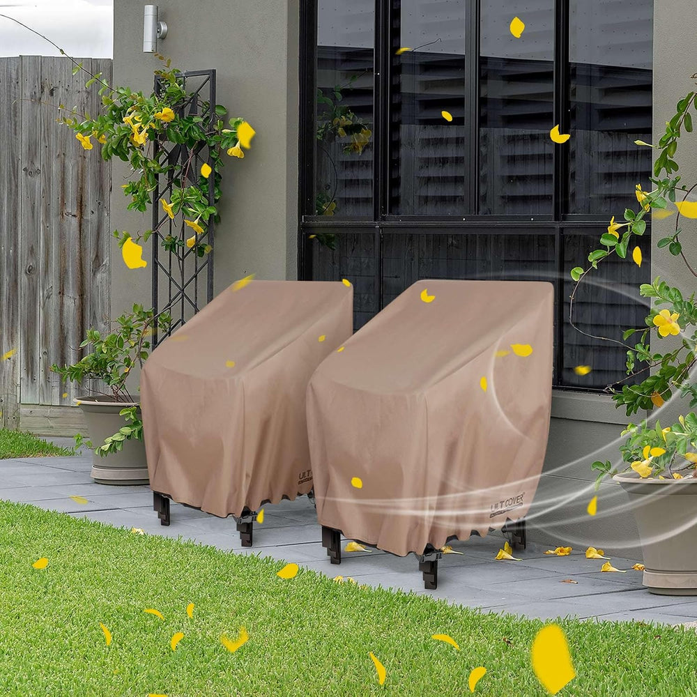 ULTCOVER Stackable Patio Chair Cover 26W x 30D x 45H in, 2-Pack