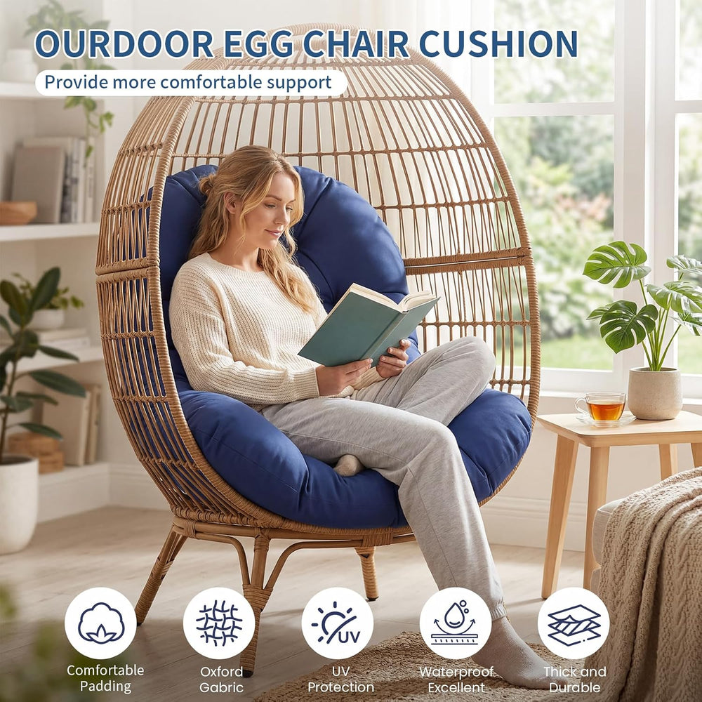 Outdoor Egg Chair Cushion Replacement, Waterproof Hanging Chair Cushion with ...