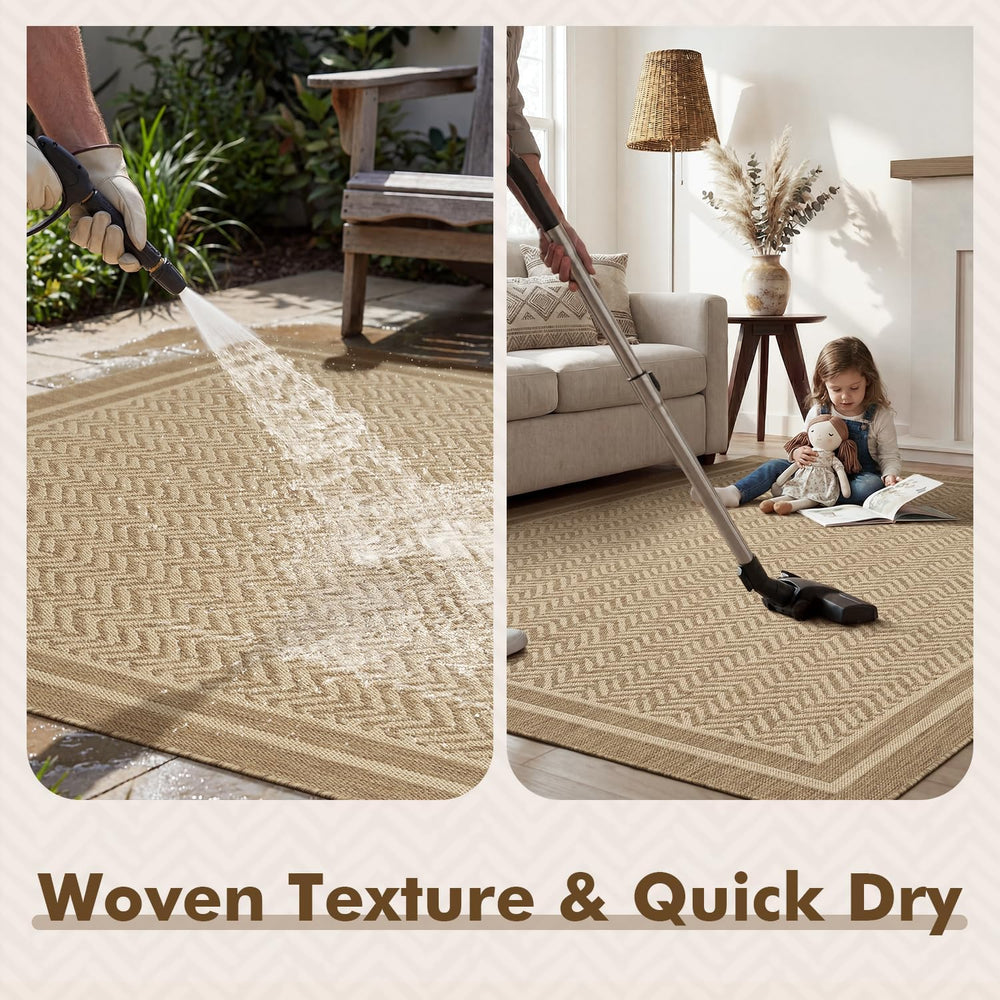 MontVoo-Outdoor Rug-Patio Rug 4x6 Polypropylene Indoor Outdoor Rugs Outdoor C...