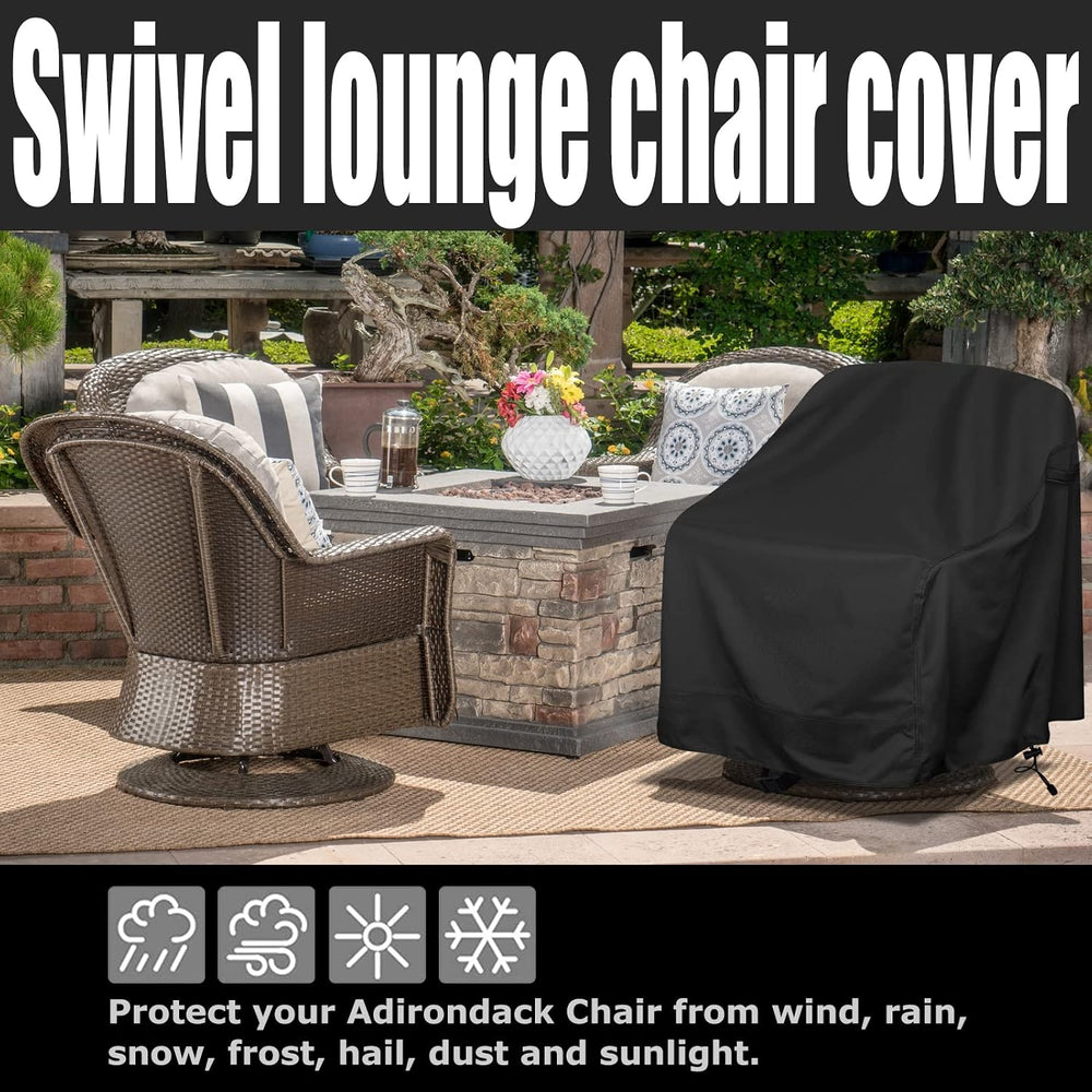 Outdoor Swivel Lounge Chair Cover 2 Pack, Waterproof 420D Patio Chair Cover