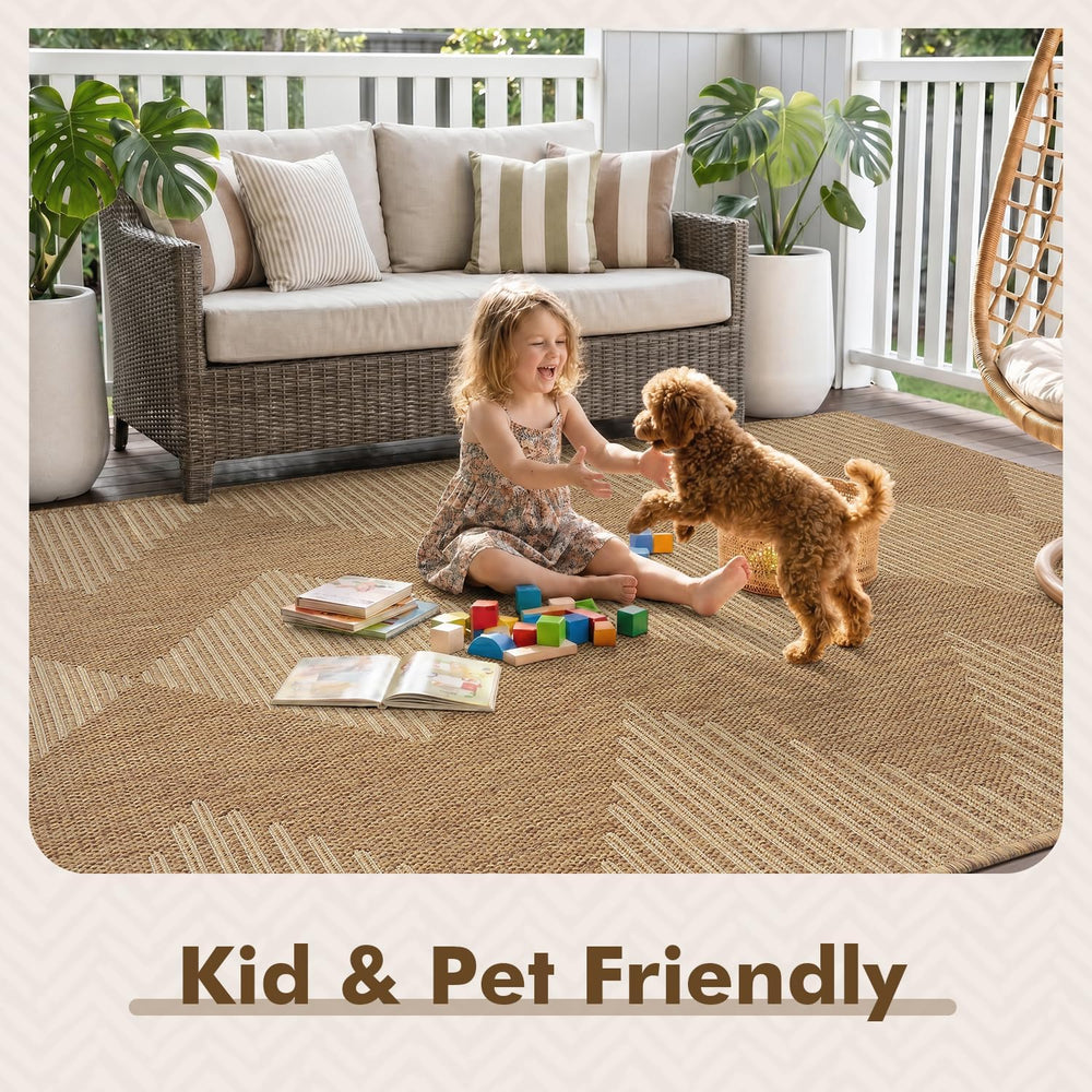 MontVoo-Outdoor Rug Carpet Patio Rug 4x6 ft Polypropylene Indoor Outdoor Rugs...