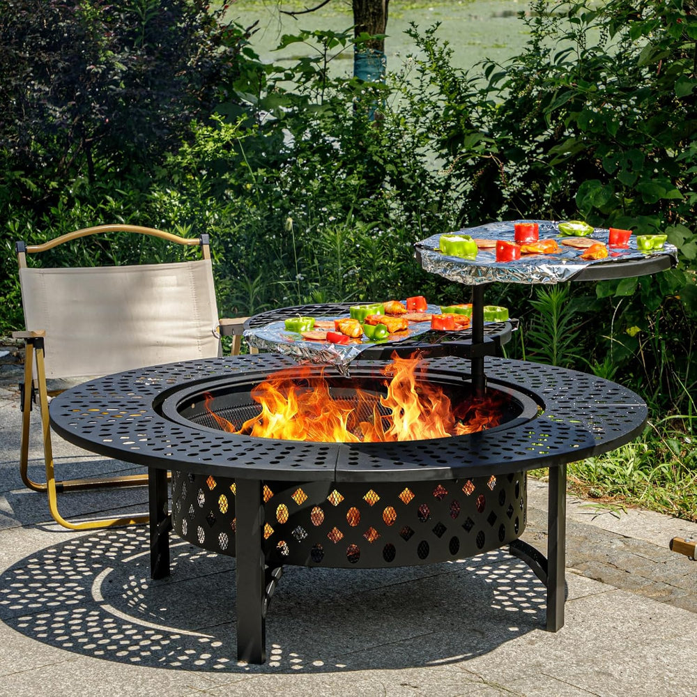 OutVue 47 Inch Fire Pit with 2 Grills