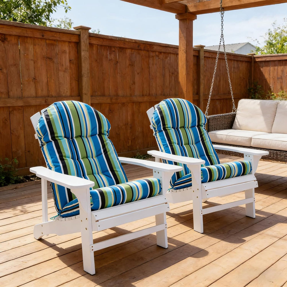 Enipate Weather Resistant Adirondack Chair Cushions High Back Indoor Outdoor ...