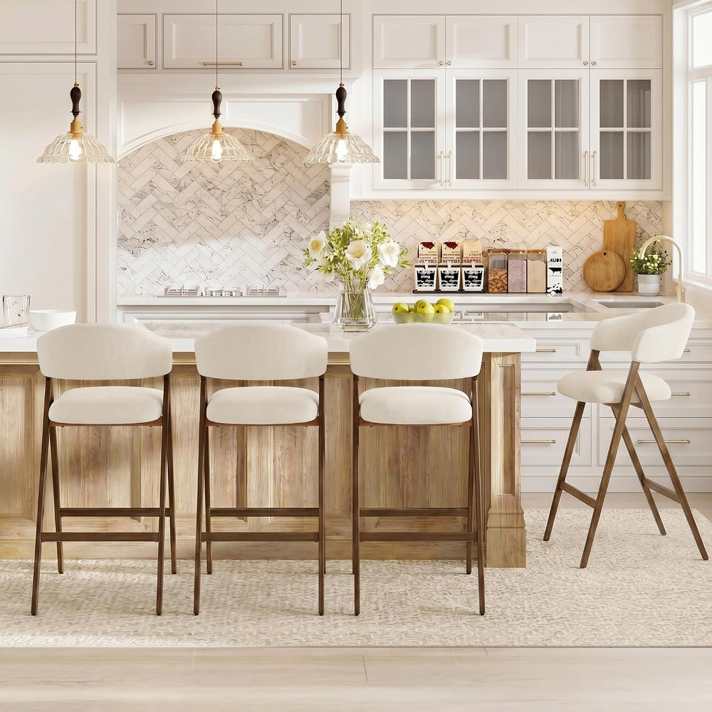 COLAMY Bar Stools Set of 2, 26" Counter Height Barstools with Backs, Mod...