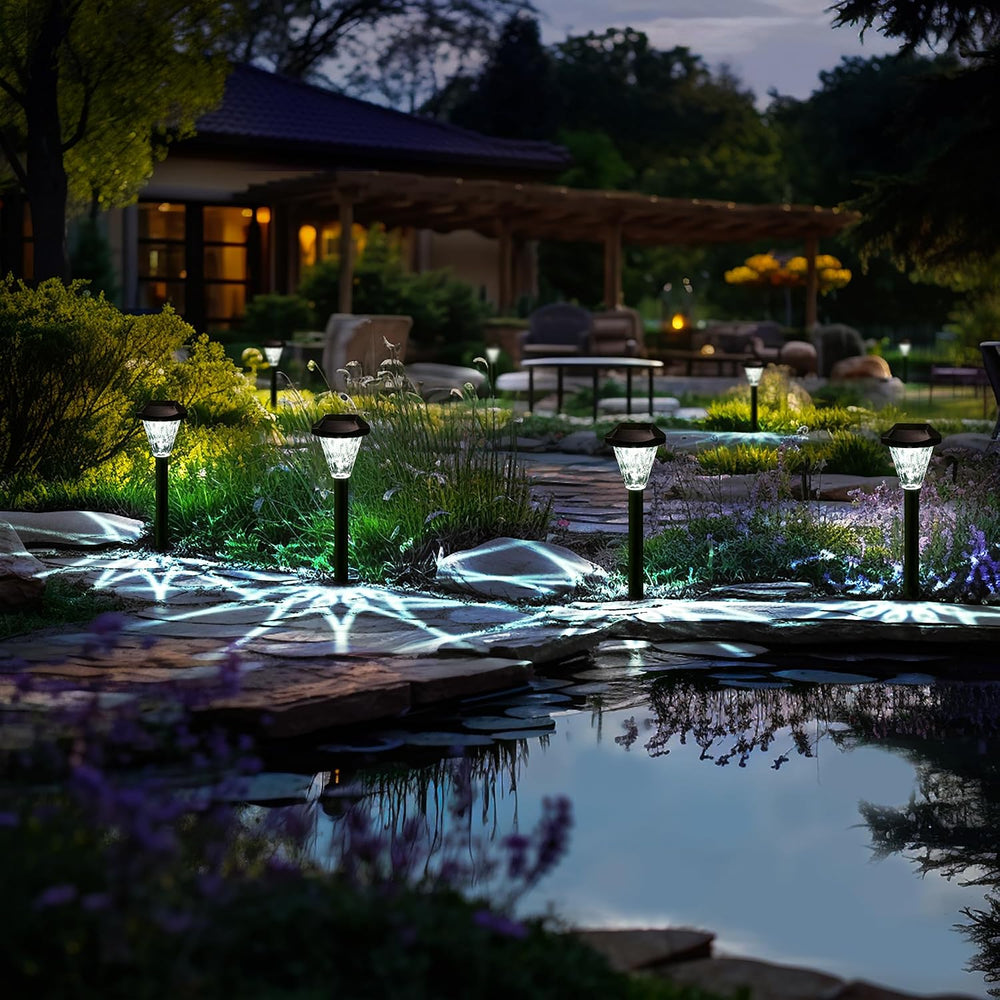 GIGALUMI 16 Pack Solar Lights Outdoor Waterproof, Solar Garden Lights