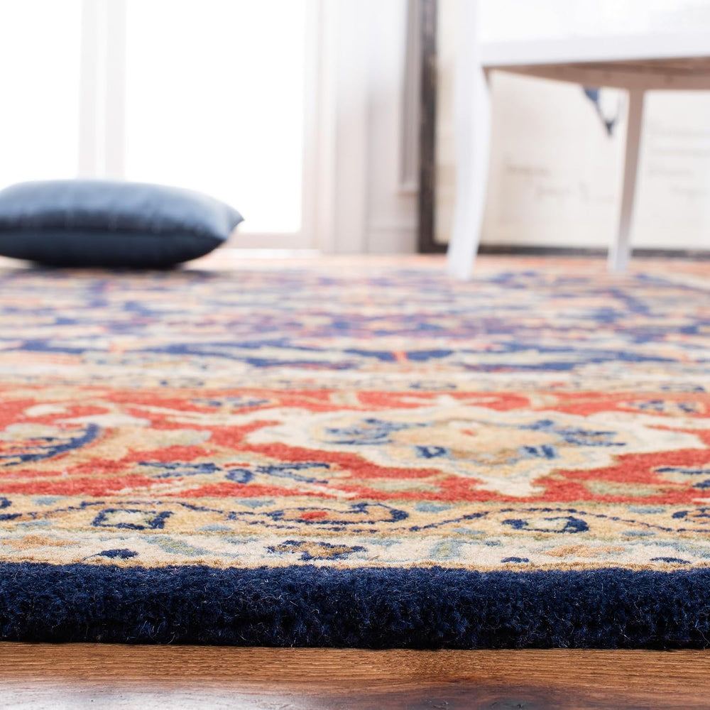 SAFAVIEH Royalty Collection Area Rug - 10' x 14', Navy & Rust, Ha...