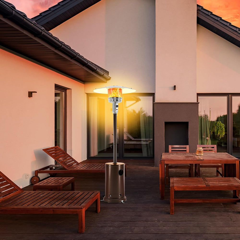 DUMOS 48,000 BTU Propane Patio Heater with Wheels, Outdoor Gas Heater