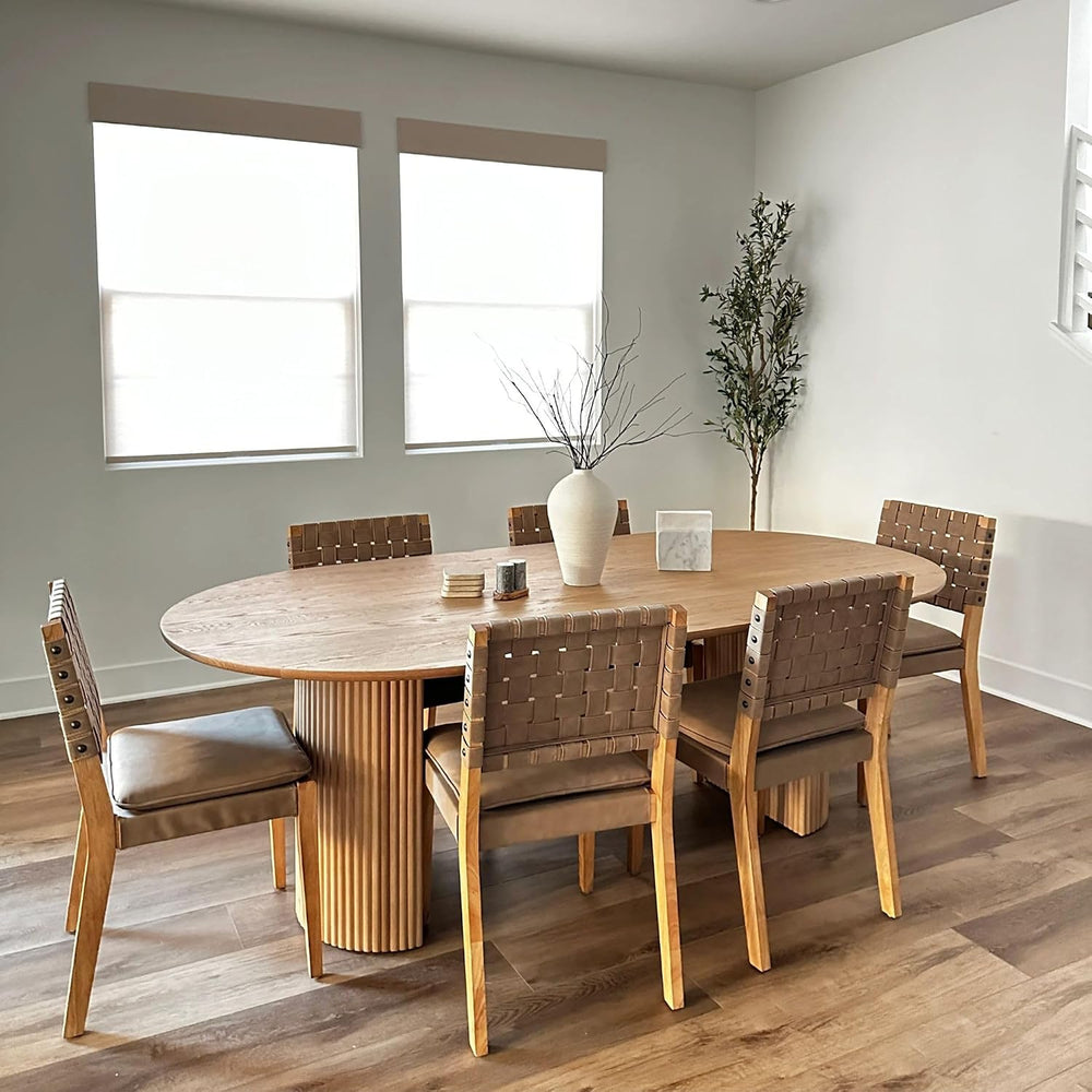 Nathan James Cohen Wood Dining Chair, Mid-Century Modern Upholstered Side Cha...