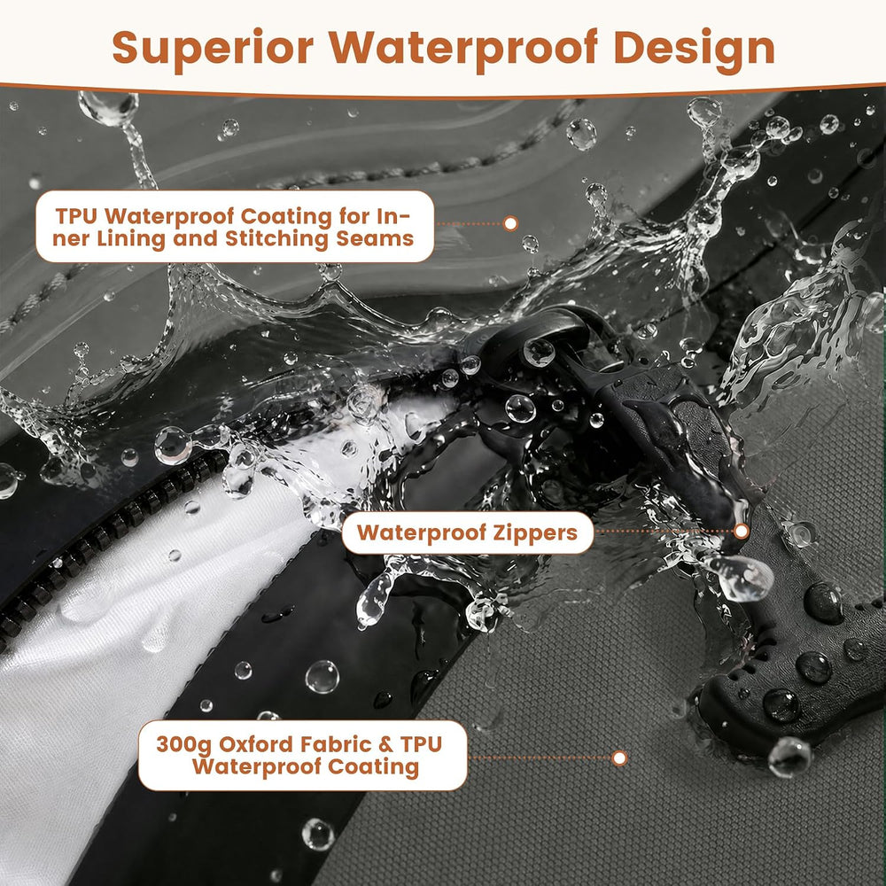 Favoyard 2-Pack Waterproof Outdoor Seat Cushions, 22" x 22", Dark Gray