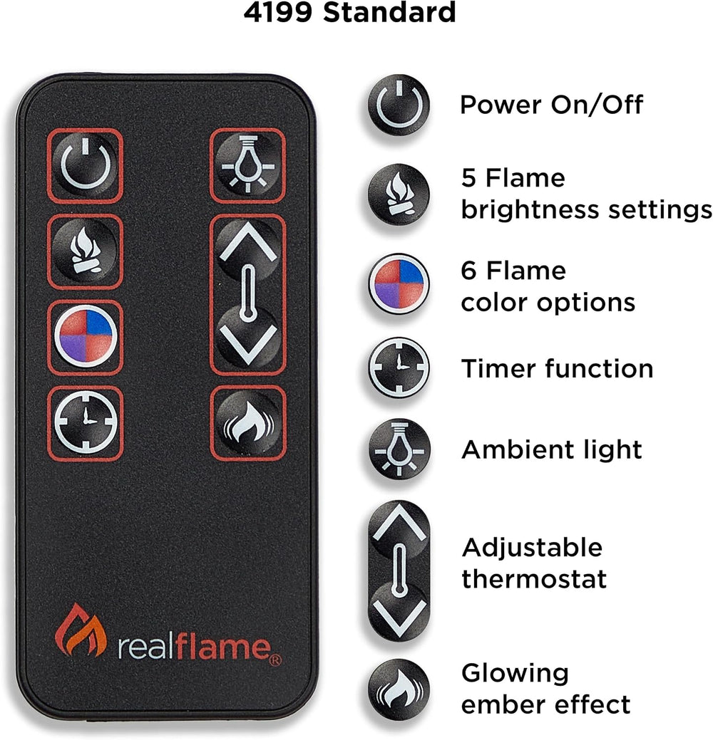 Real Flame Chateau 41” Electric Fireplace with Mantel for Living Room or Bedr...