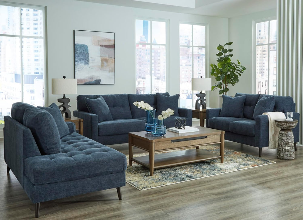 Signature Design by Ashley Bixler Mid-Century Modern Tufted Right-arm Facing ...