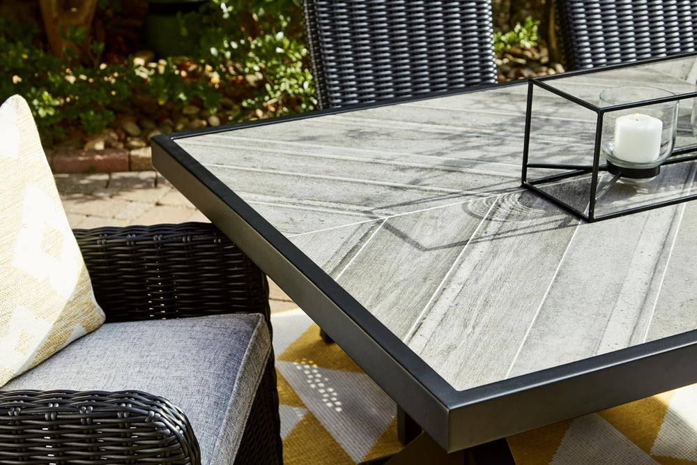 Signature Design by Ashley Beachcroft Outdoor Dining Table, Rust-Resistant Fa...
