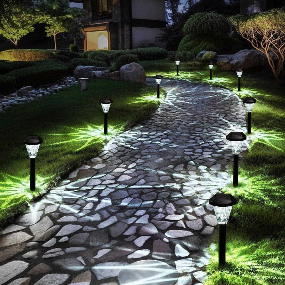 GIGALUMI 16 Pack Solar Lights Outdoor Waterproof, Solar Garden Lights