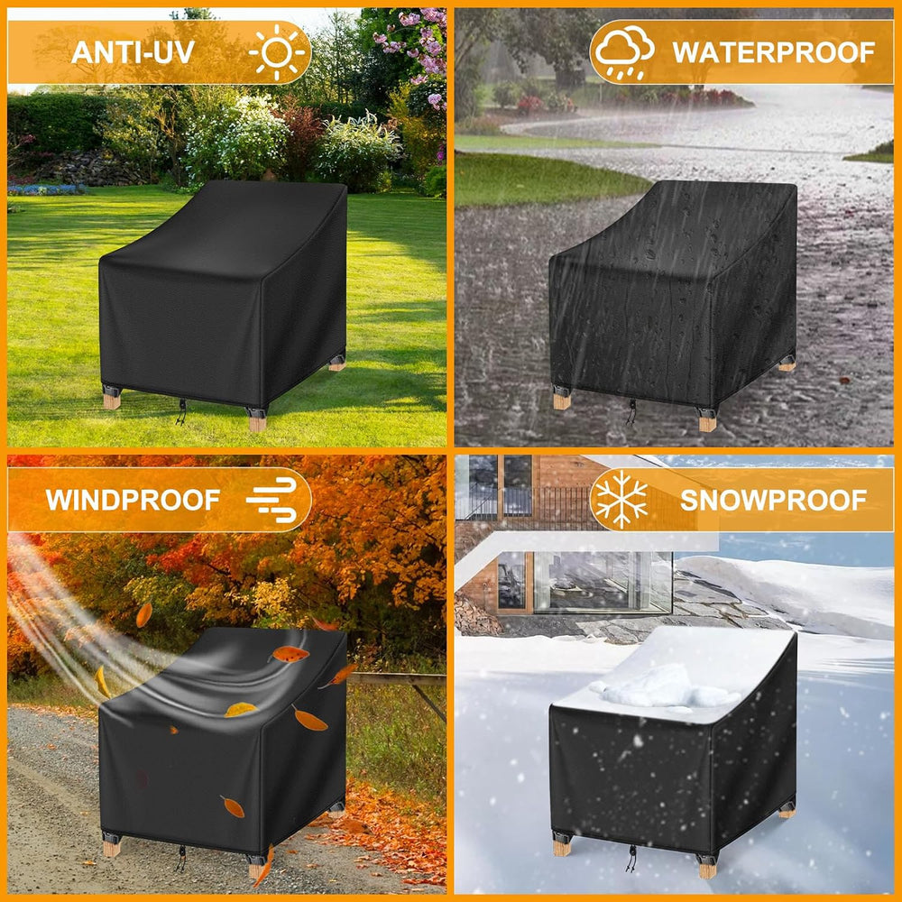 Kipiea Patio Chair Covers Waterproof Winter 2 Pack - Heavy Duty Lawn Outdoor ...