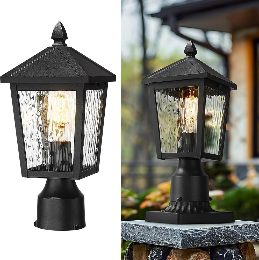 zeyu 13.6 Inch Outdoor Light Fixture for Post, Exterior Post Light Fixtures f...