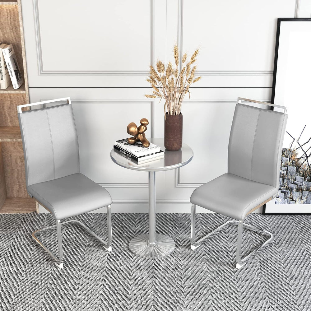 AZmac Modern Leather Dining Chairs Set of 2, Dining Room Chairs Set of 2