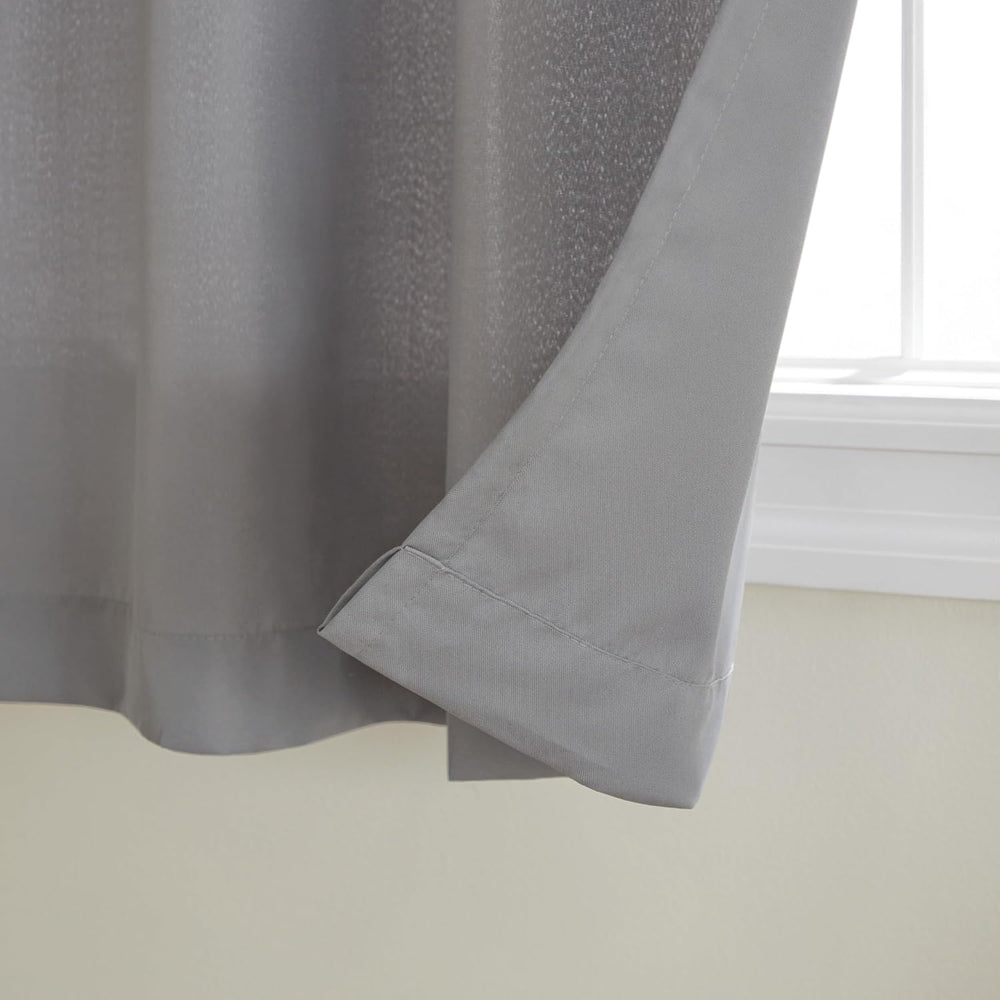TOWN & COUNTRY BASICS Cabana Solid Heavyweight Indoor Outdoor Curtains, L...