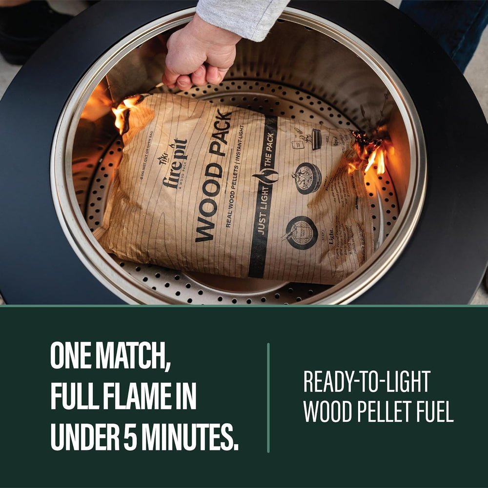 TIKI Wood Pack Wood Pellets for Smokeless Fire Pits, 4-Pack, 30+ Min Burn