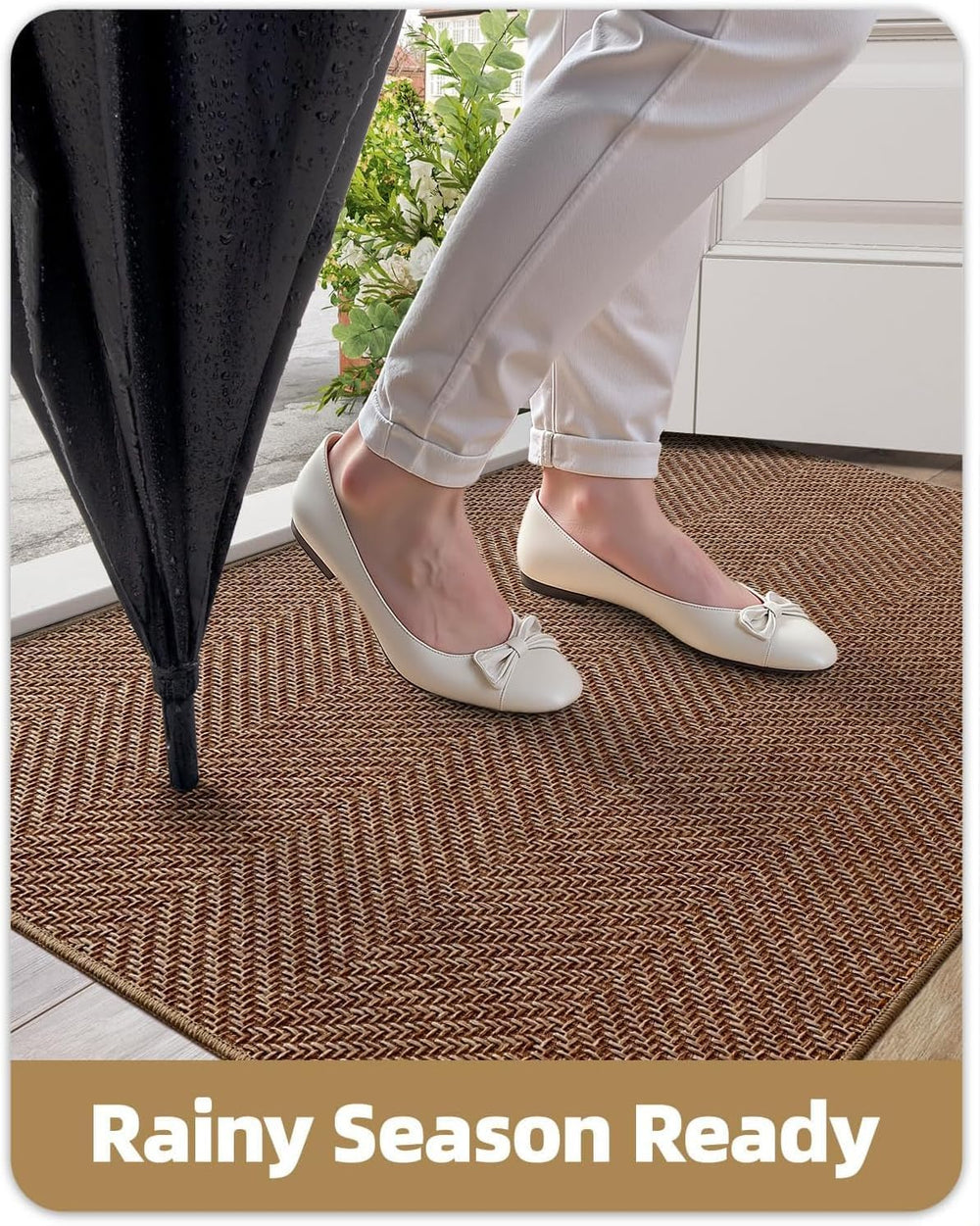 Color&Geometry Ultra Thin Indoor Door Mat 48"x72"Entrance Mat,W...