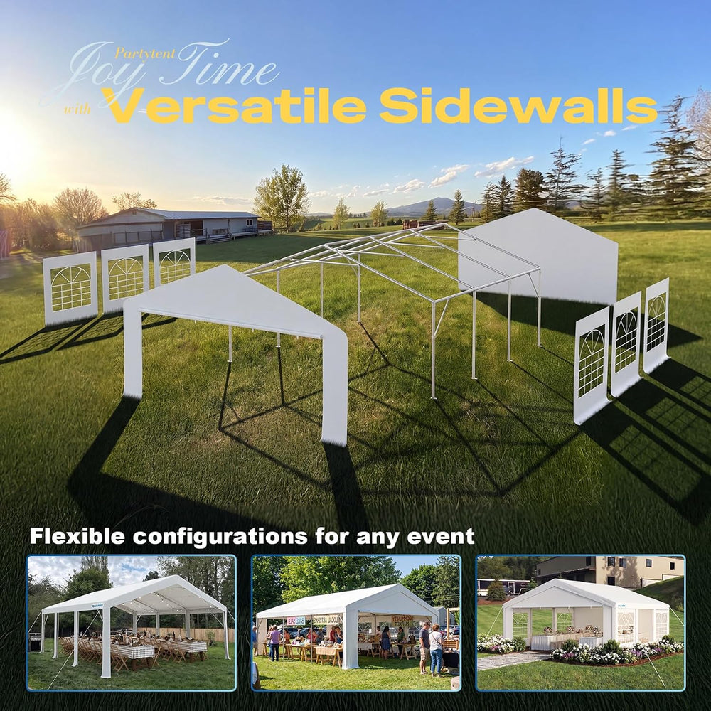 Quictent Premium 20x20 Reinforced Heavy Duty Party Tent with 3 Storage Bags