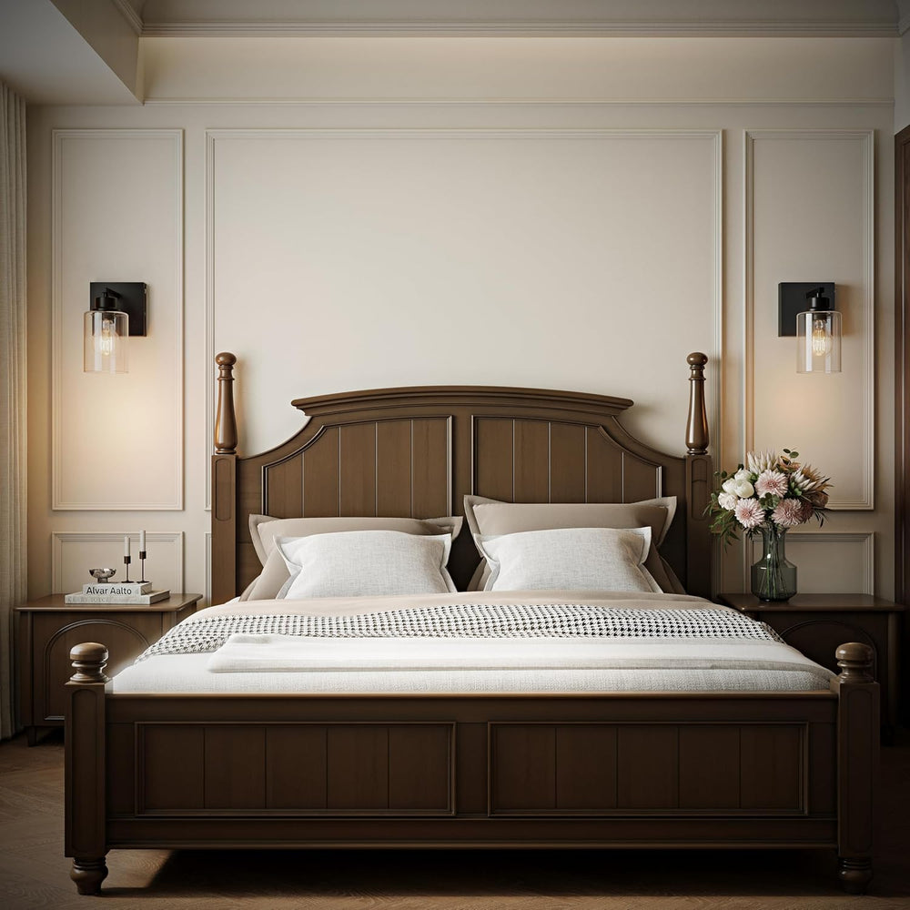 Wireless Battery Operated Wall Sconce Set of Two with Remote Control