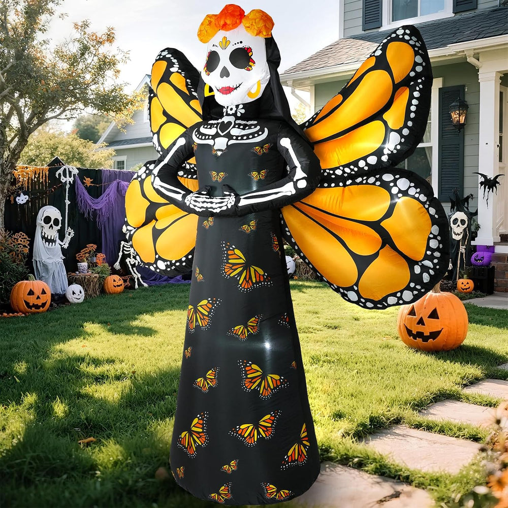 Dia de Los Muertos Decoration, 6 FT Halloween Inflatables Décor Day of The De...