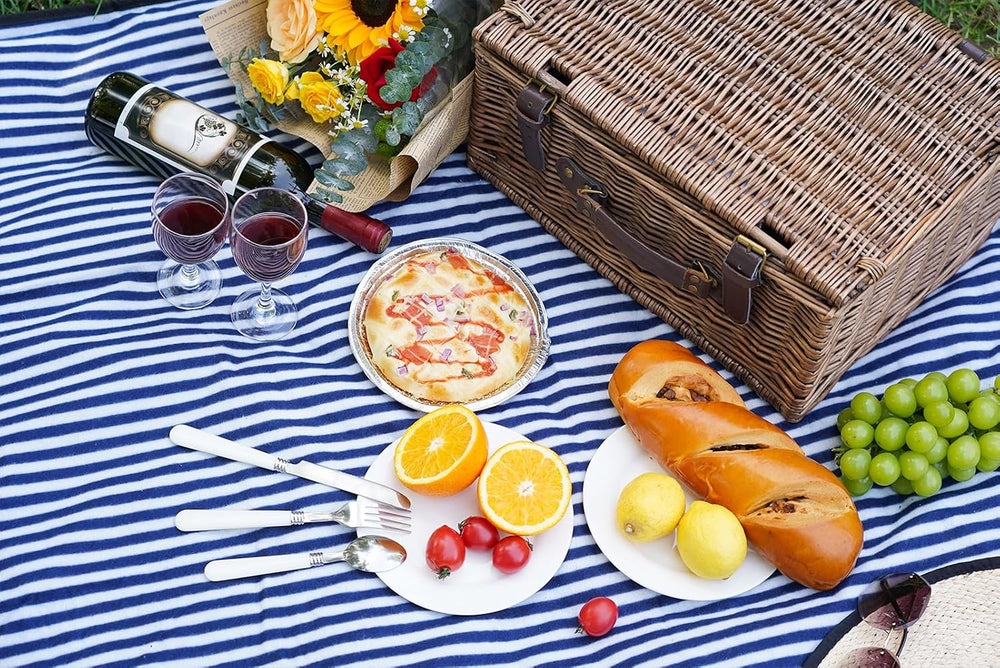 INNO STAGE Picnic Basket for 2 Person with Cooler and Blanket