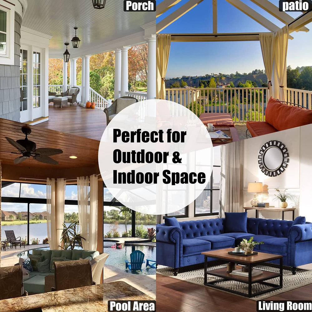 BONZER Waterproof Indoor/Outdoor Curtains for Patio Thermal Insulated