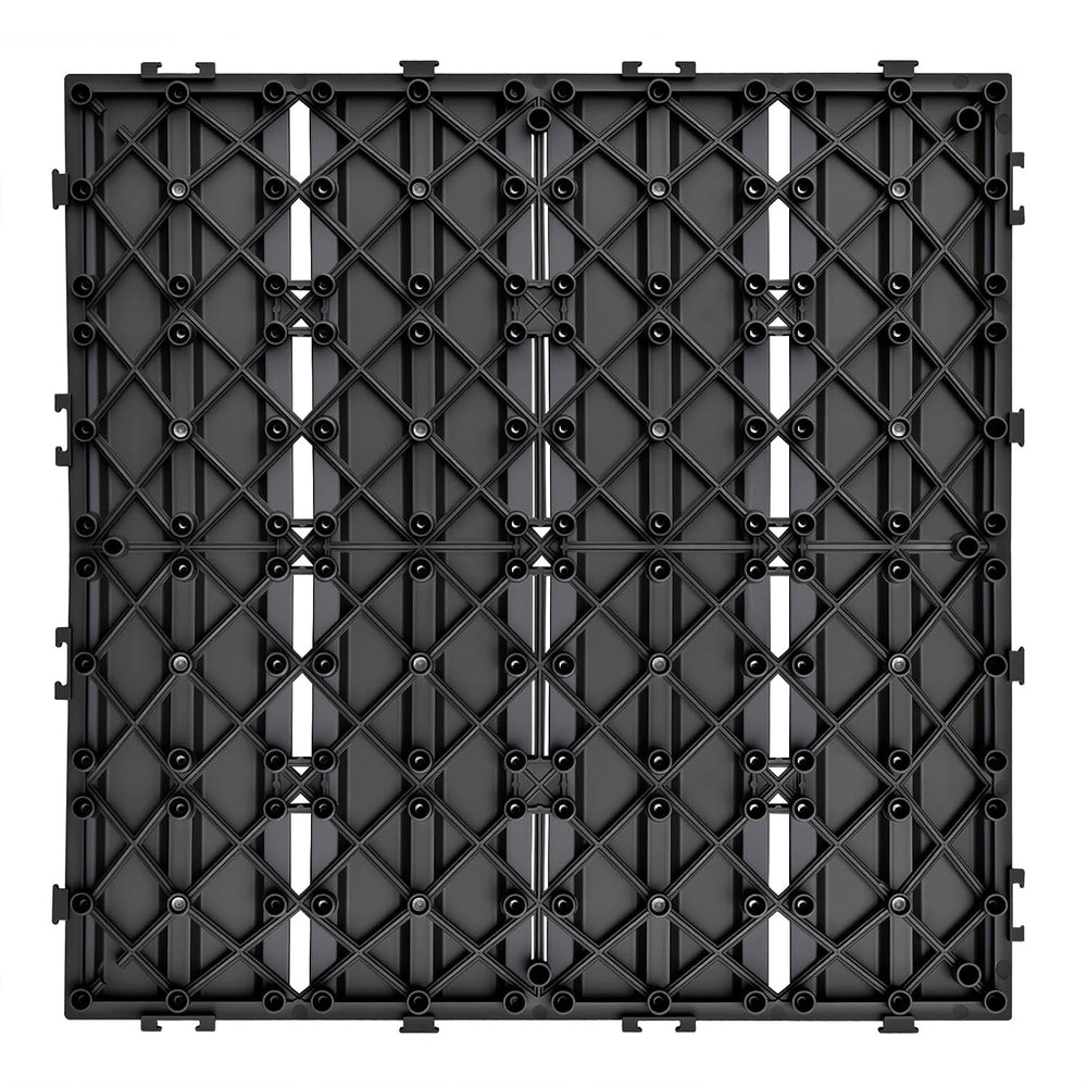 9 Pack Deck Tiles, 12''X 12'' Interlocking Deck Tiles All Wea...