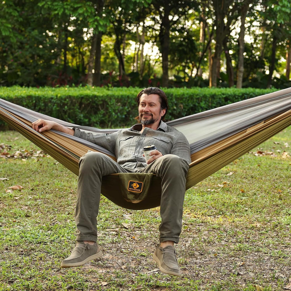Camping Hammock, Portable Hammocks with Mosquito Net,Lightweight Nylon Parach...