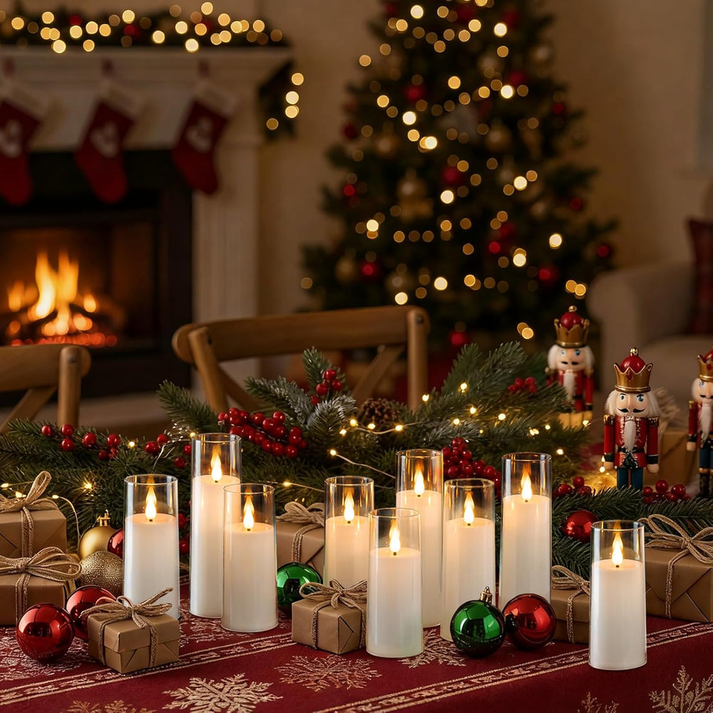 Amagic Magic Pure White Flameless Candles, Battery Operated Candles, Acrylic ...