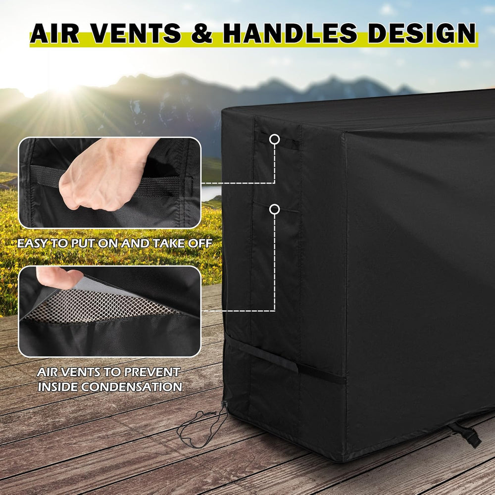 Bar Height Patio Set Cover, Outdoor Bistro Set Cover for High Top Bar Table a...
