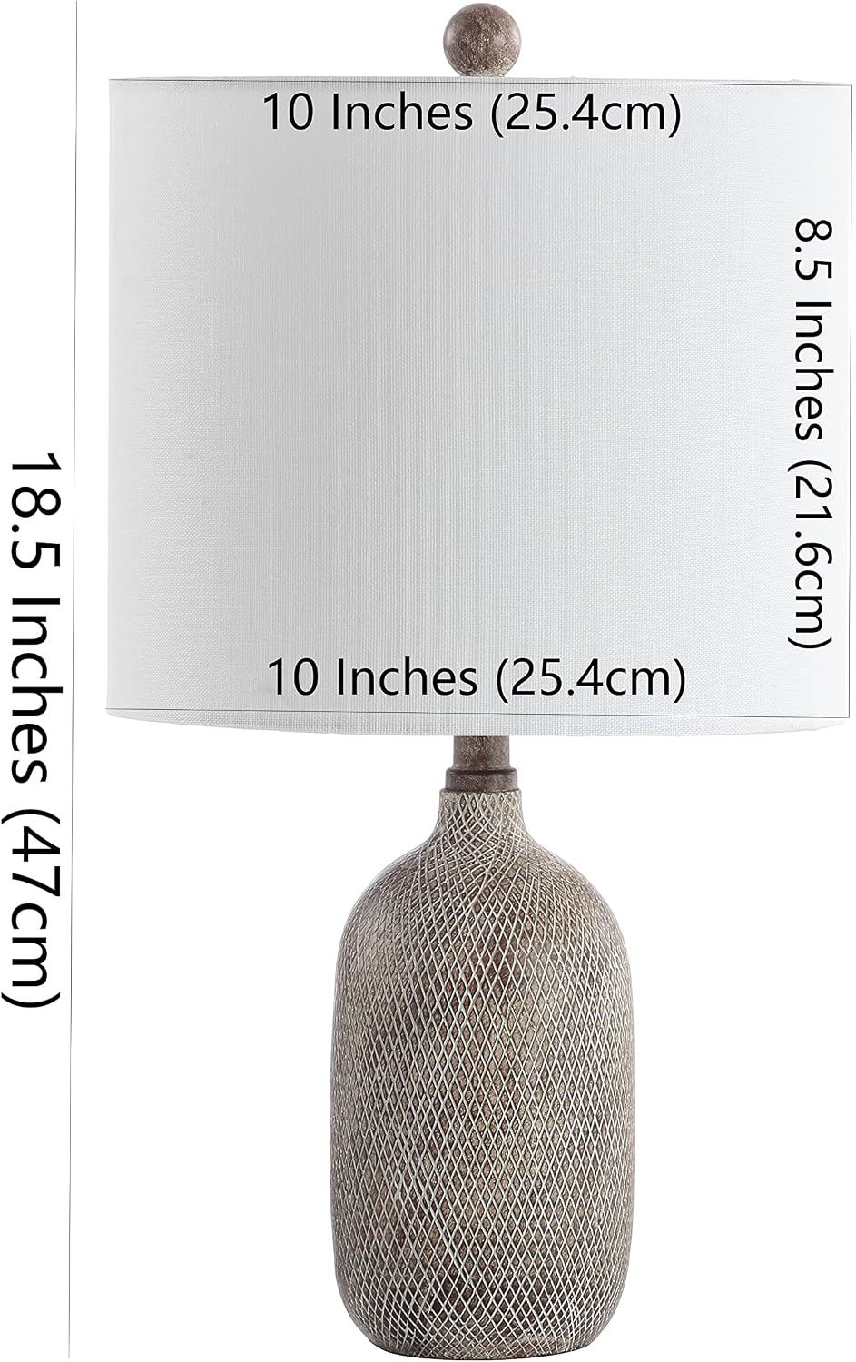 SAFAVIEH Lighting Collection Alvaro Wash Grey 19-inch Bedroom Living Room Hom...