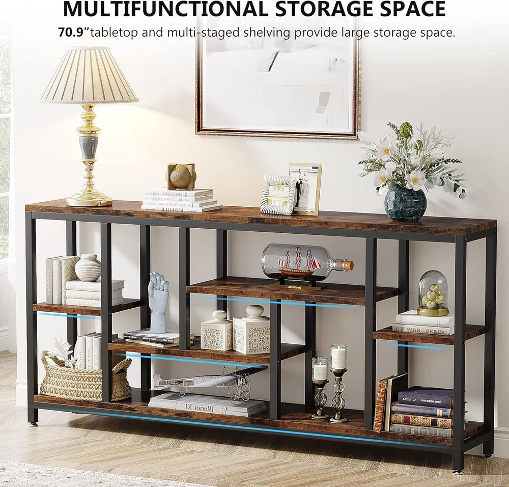 Tribesigns Console Sofa Table, 70.9 inch Extra Long Table Behind Couch with S...