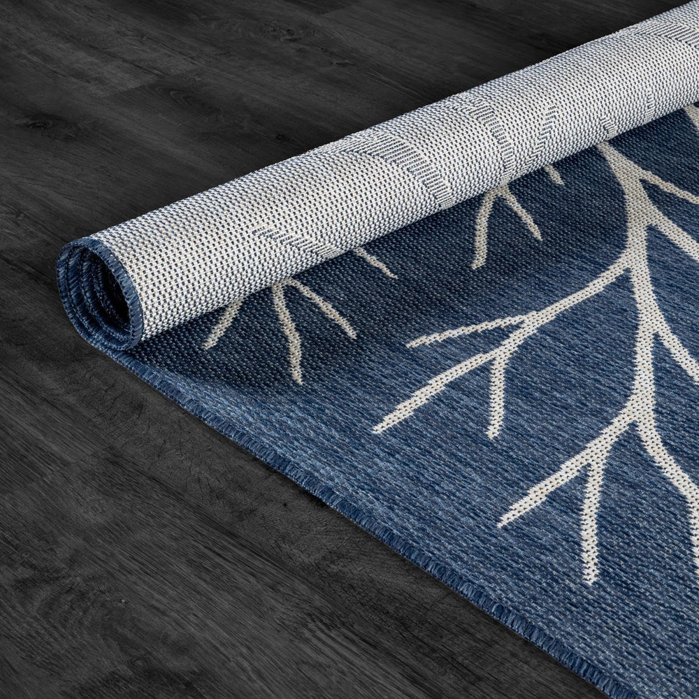 Washable Indoor Outdoor Rug 8x10 Modern Area Rugs Branch Pattern Non Shedding...
