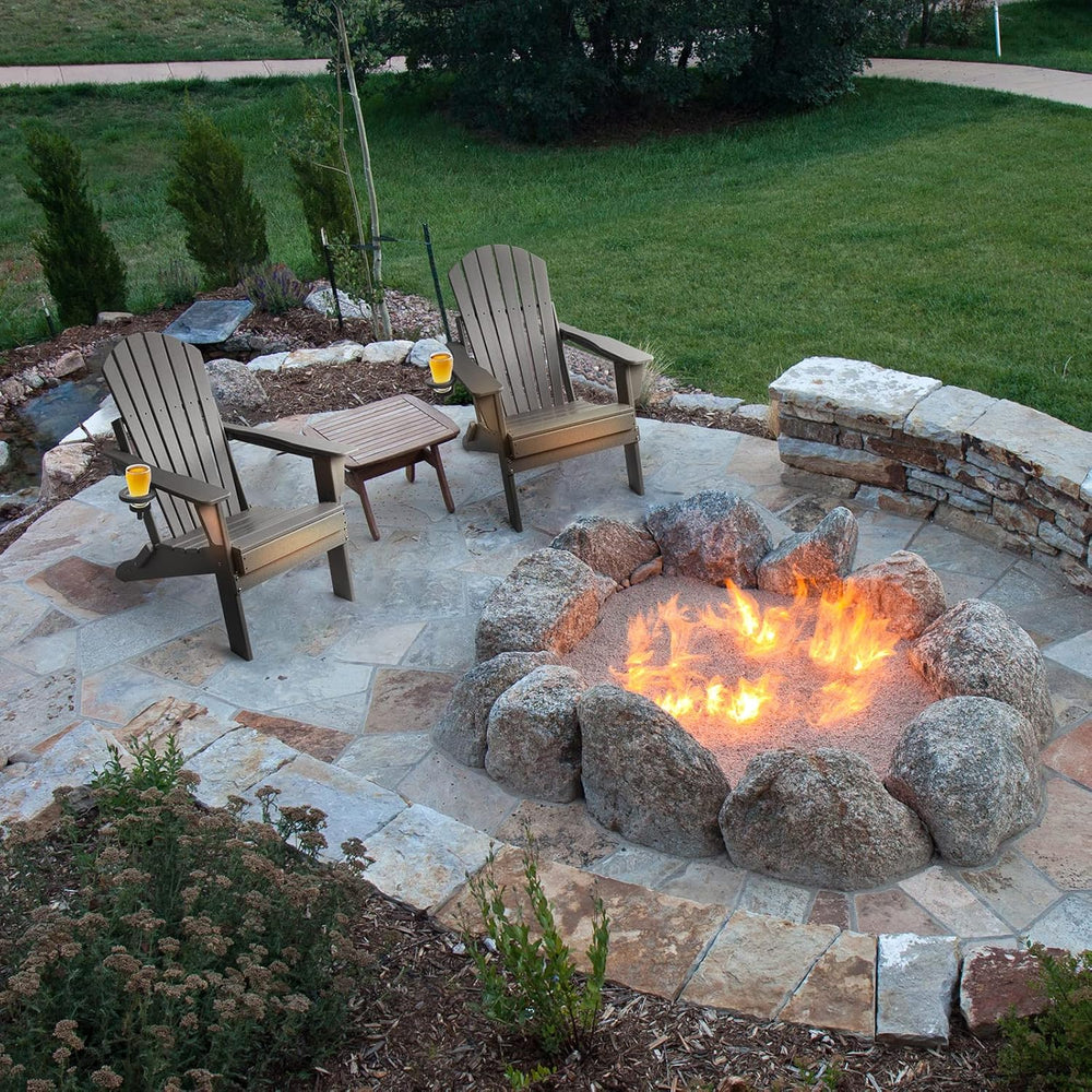 FUNBERRY Oversized Folding Adirondack Chair Set of 2, Fire Pit Chair 400LBS